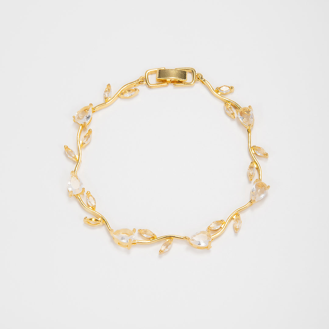 Elegante florale Design-Aussage-Armband Karnz