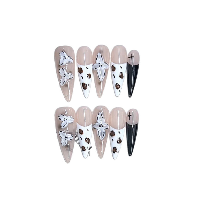 Künstlerisches Press-On Nageldesign Set Karnz