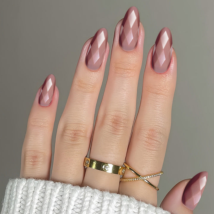Diamantförmige Glänzende Nail Extensions Karnz