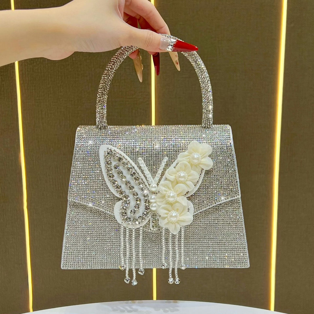Dekorative Schmetterling Strass Clutch