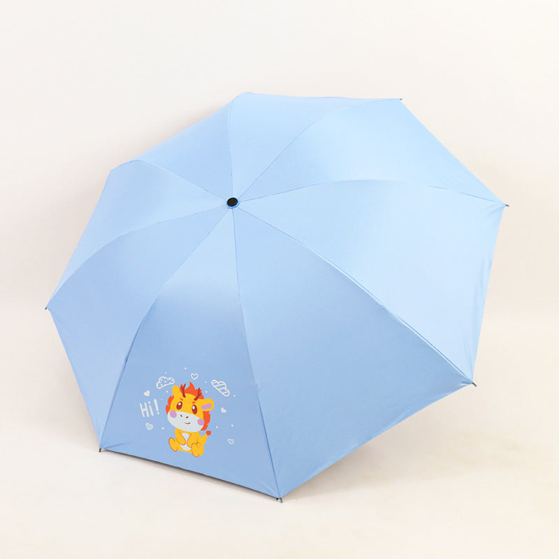 Damen Falt-Regenschirm mit lustigem Tierdesign Karnz
