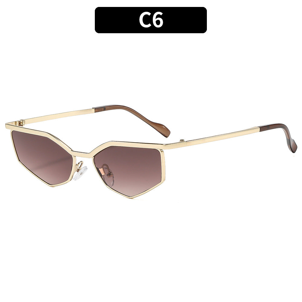 Geometrischer Rahmen Cat-Eye Sonnenbrille