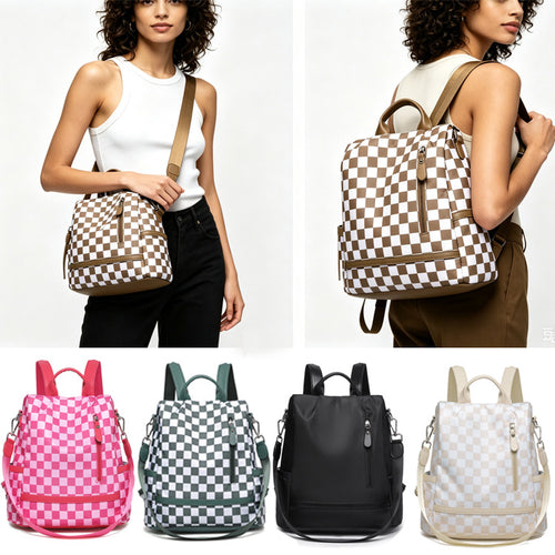 Stylische kariert Rucksack Karnz