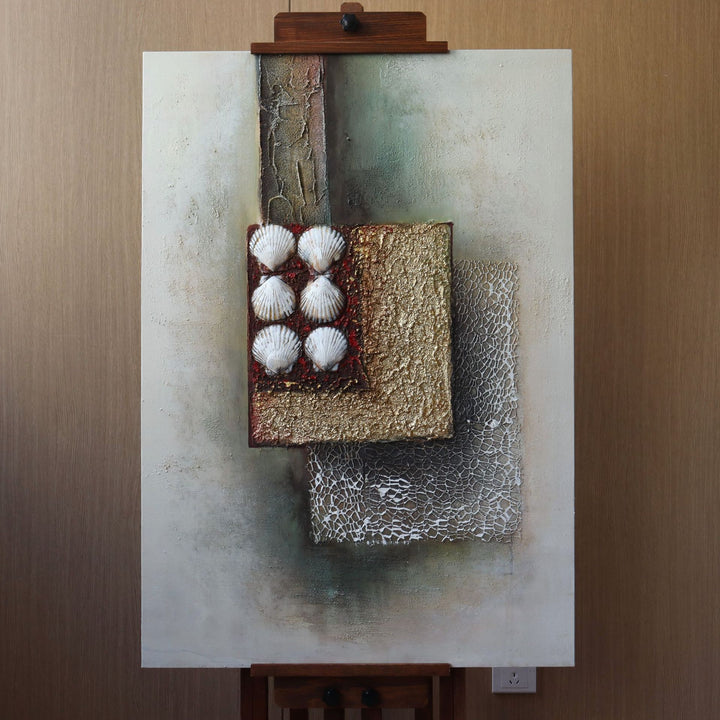 Texturiertes Mixed Media Wandkunst