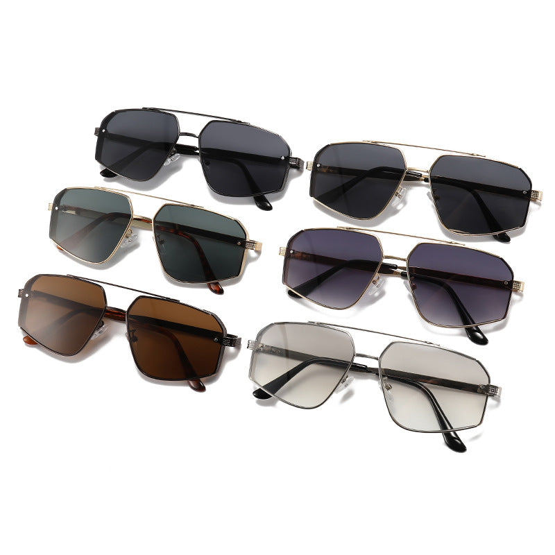 Oversized geometrische Rahmen Sonnenbrillen Karnz