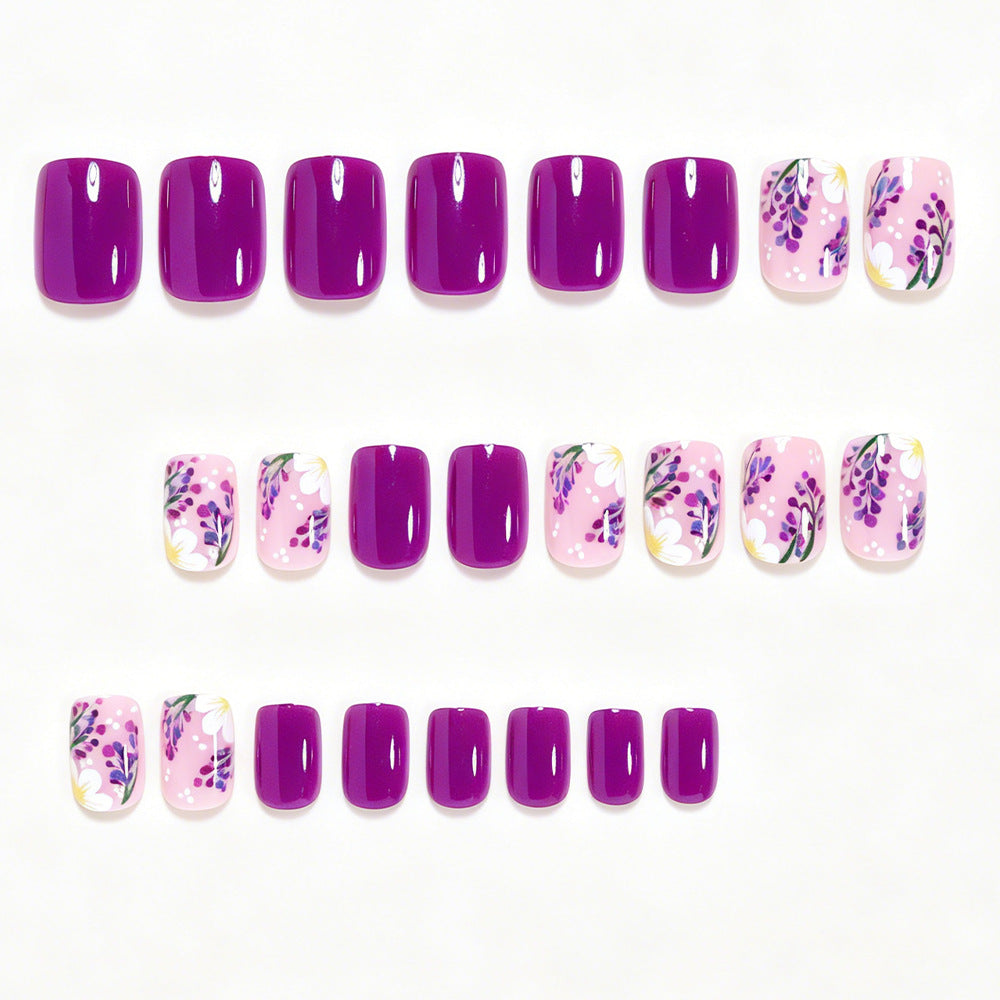 Florale Kunst Press-On Nail Set Karnz