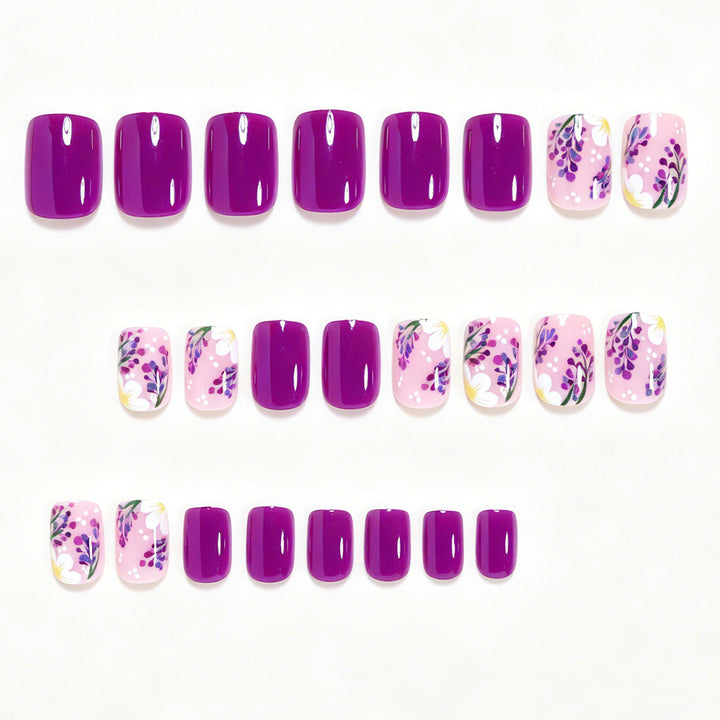 Florale Kunst Press-On Nail Set Karnz