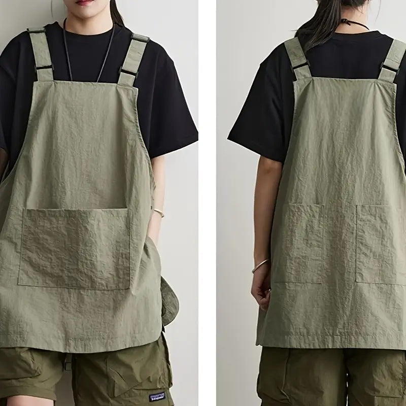 Damen Arbeitslatzhose mit verstellbaren Trägern und praktischer Fronttasche Karnz