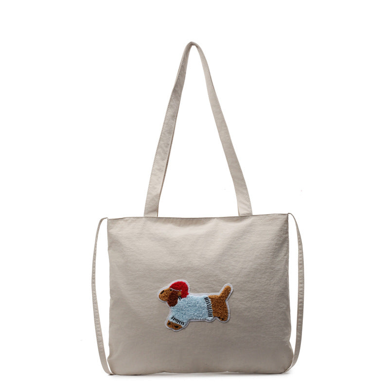 Niedliche Cartoon-Hund-Themen-Leinen-Tasche