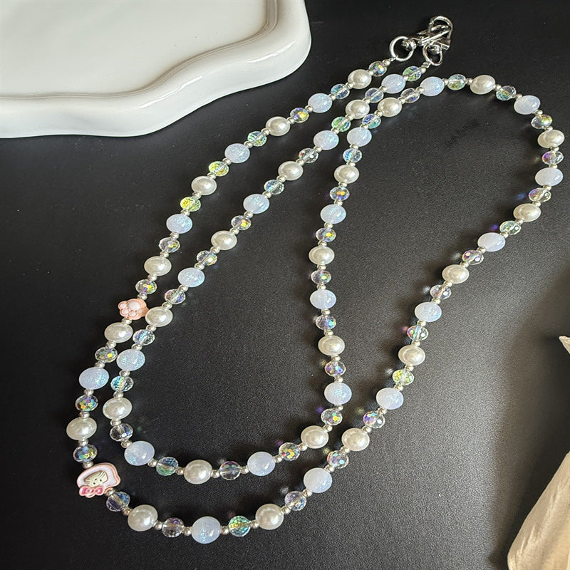 Elegante mehrschichtige Perlenkette Karnz