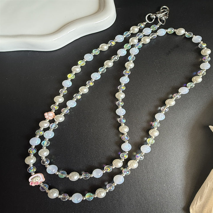 Elegante mehrschichtige Perlenkette Karnz