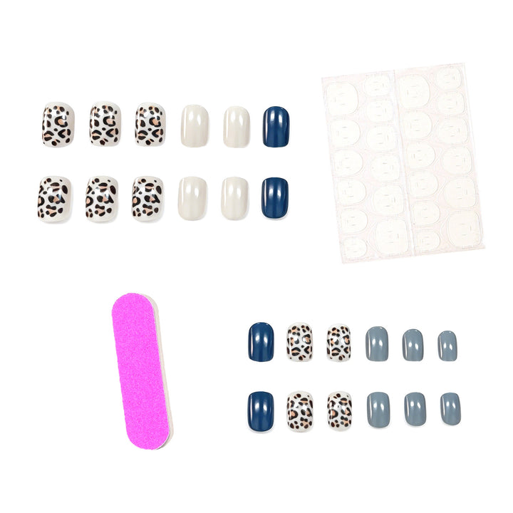 Stylische Leopard-Druck Nagelkunst-Verstärkungen Karnz