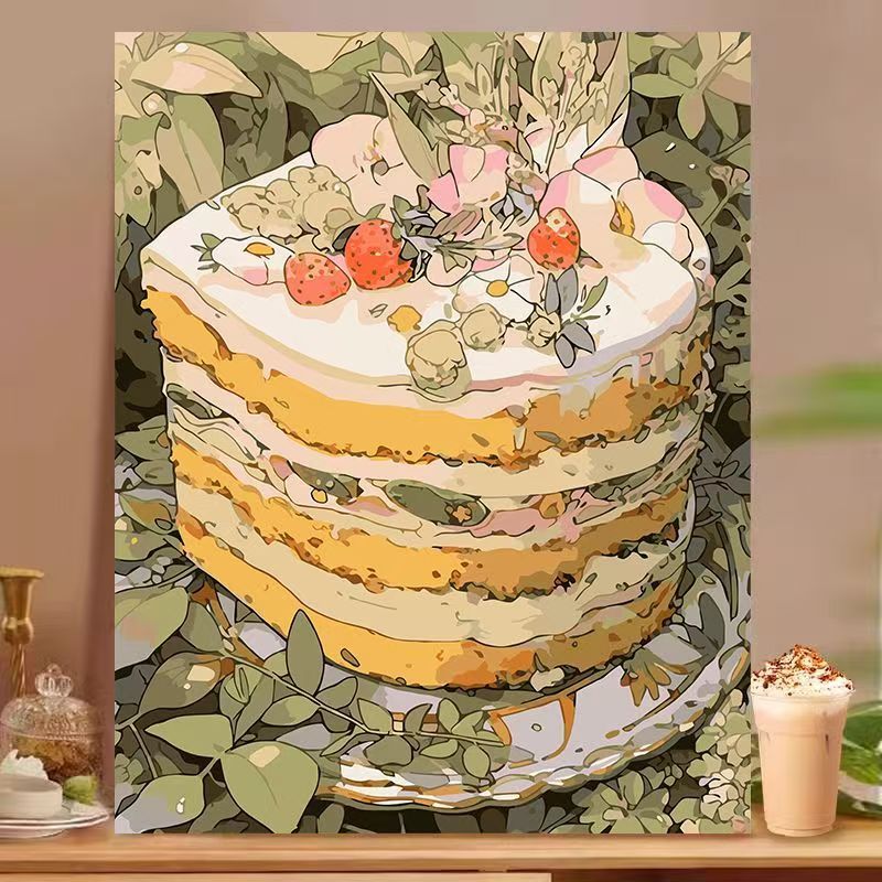 Dessert-inspiriertes dekoratives Leinwandkunstwerk Karnz
