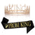 Damen Glitzernde Geburtstagskrone mit einem regalem "Birthday King"-Schärpen-Set Karnz