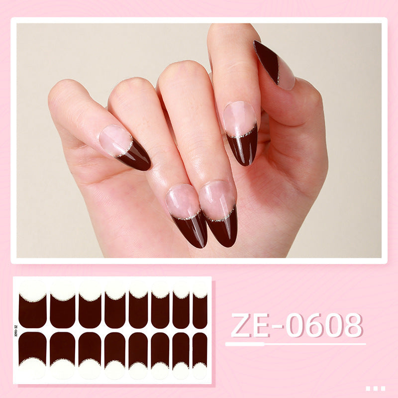 Elegante French Tip Nagelkunst Wraps