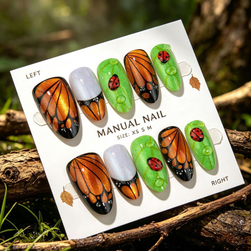 Manuelle künstlerische Press-On-Nagelset
