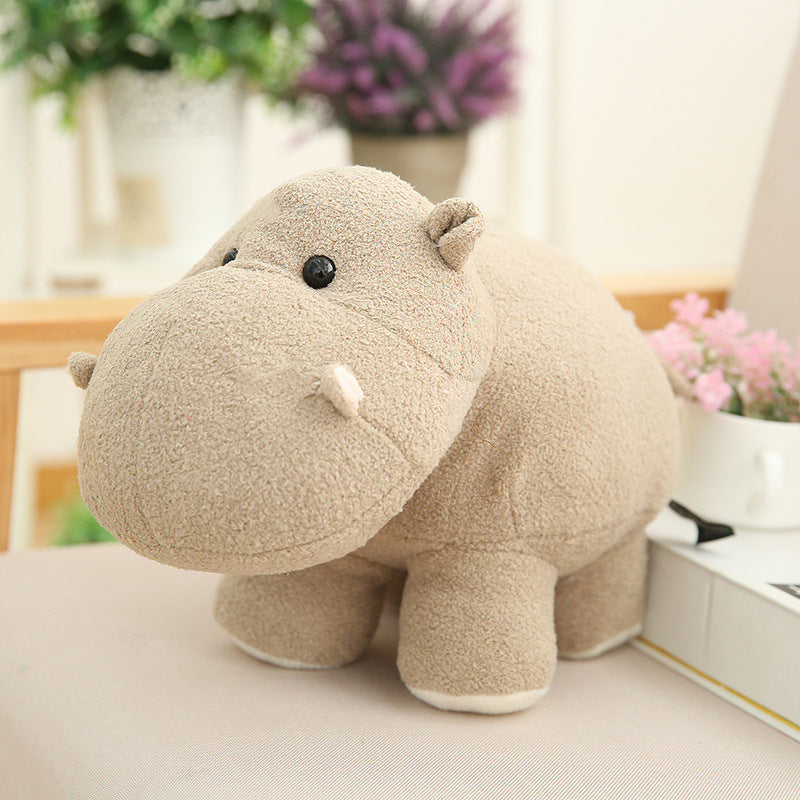 Plüsch-Hippo-Kuschel-Kissen mit gewichtetem Kern und ultra-weichem Mikrofleece-Bezug Karnz