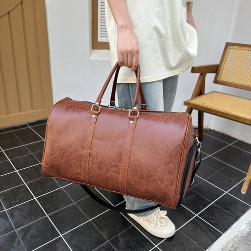 Vintage Leder Wochenend Reisetasche Karnz