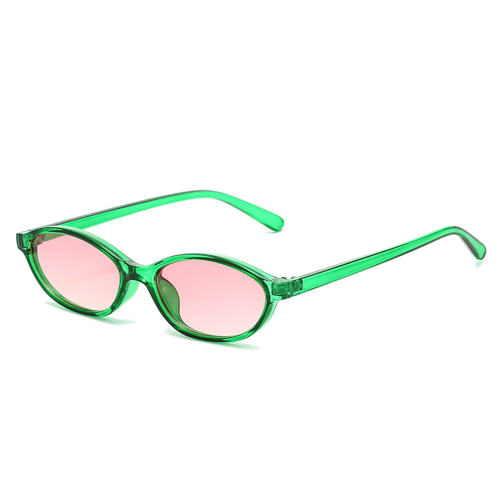 Retro-inspirierte schlanke ovale Sonnenbrille Karnz
