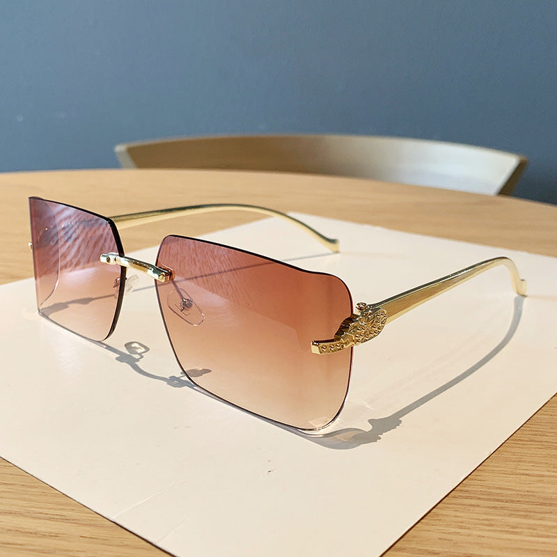 Damen rechteckige Fashion-Sonnenbrille Karnz