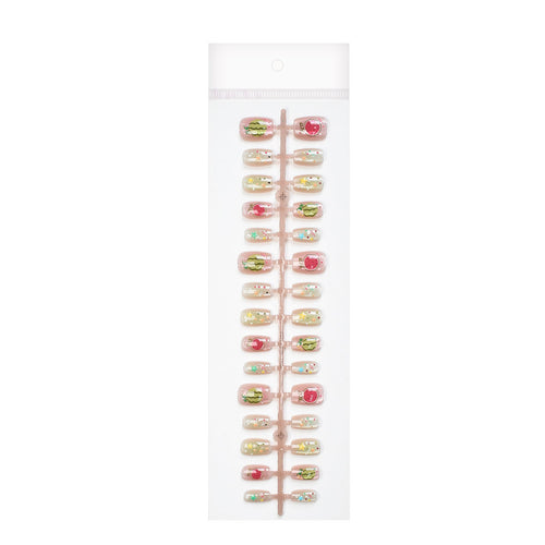 Künstlerisches Florales Design Druck-on Nägel Karnz