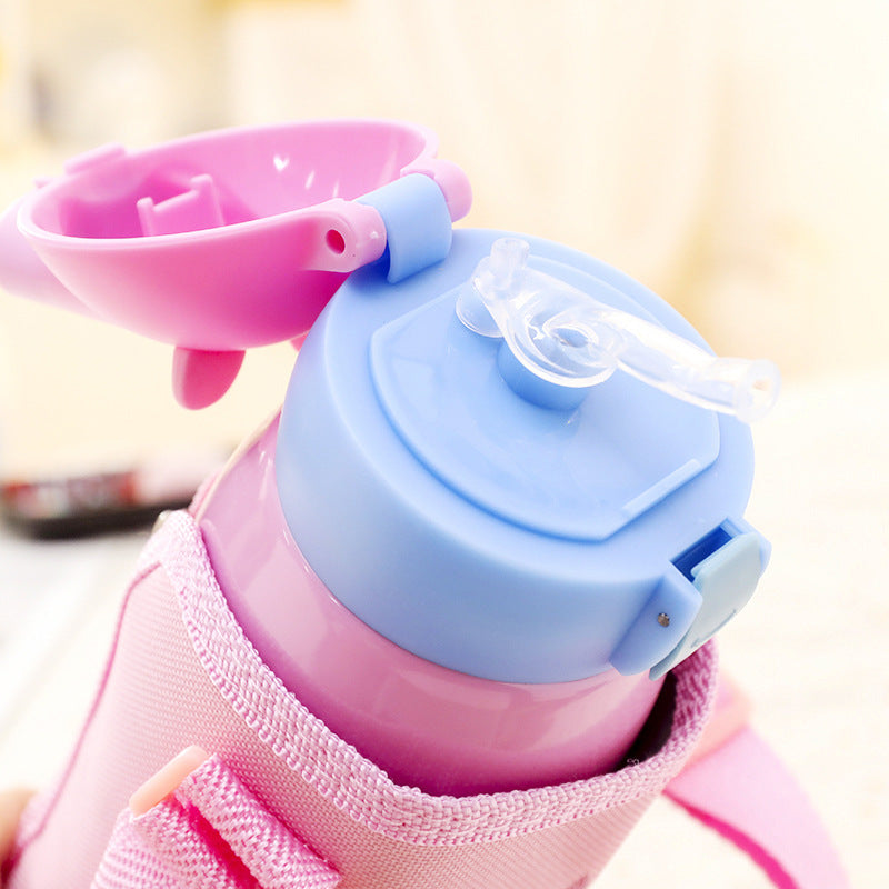 Damen Isolierte Trinkflasche mit verspieltem Hasenmotiv Karnz