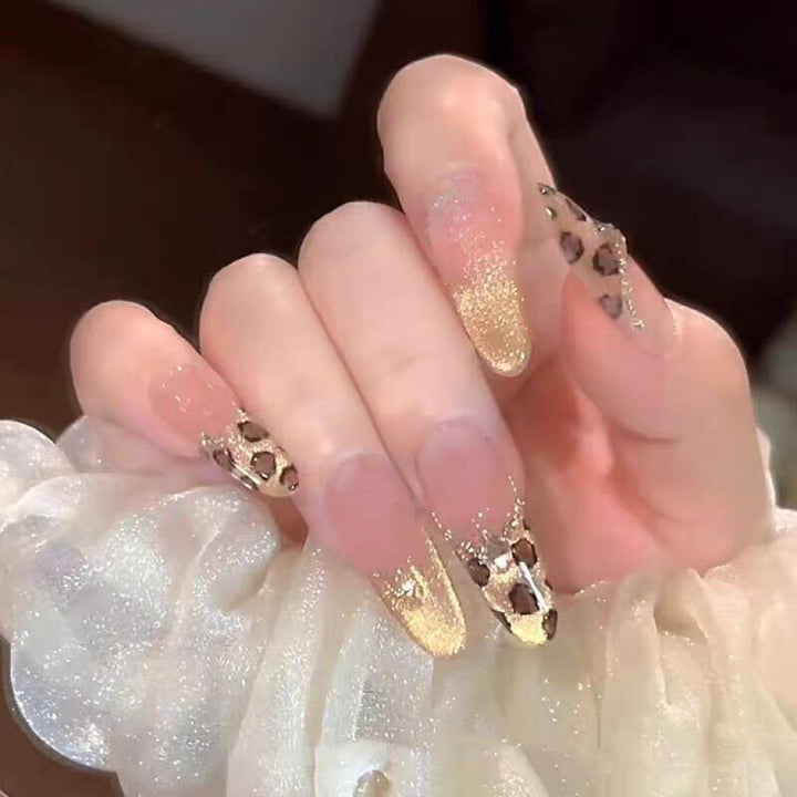 Künstlerisches Floral Press-On Nagelkunst Set