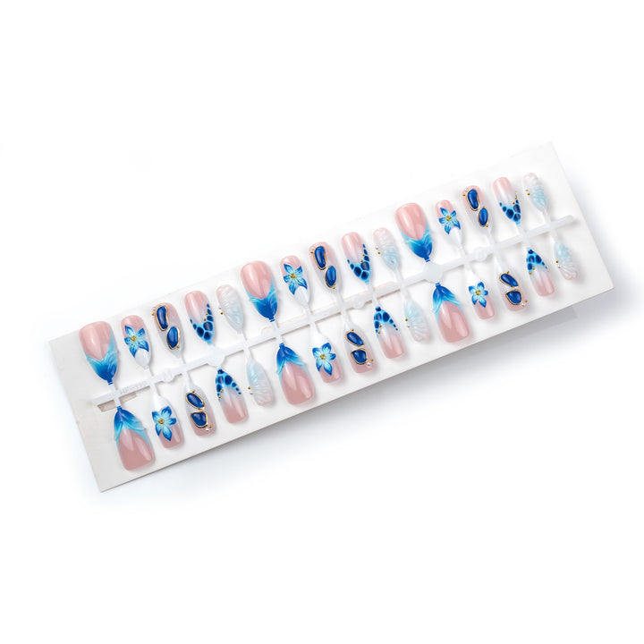 Künstlerisches florales Acryl-Nageldesign-Set