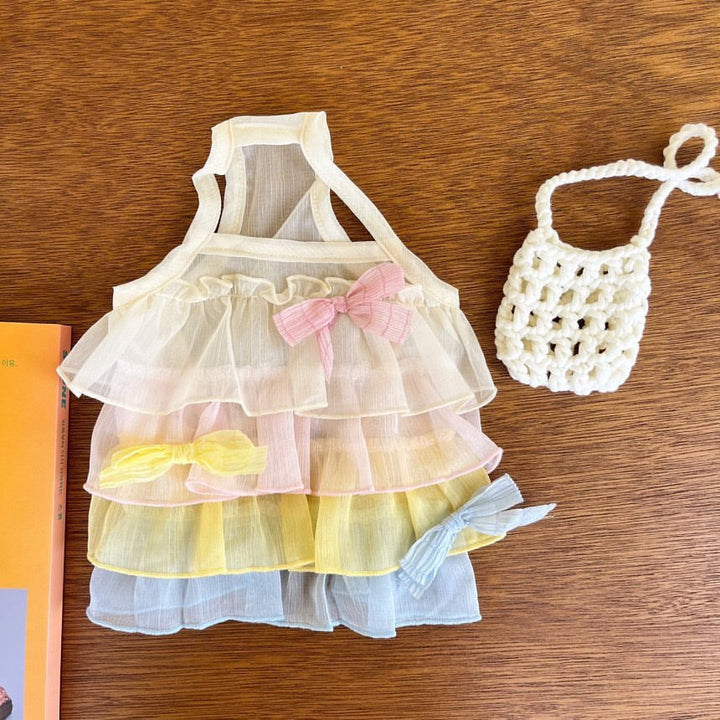 Schichtiger, transparenter Tüll-Harness-Tutu-Rock mit Satin-Akzent