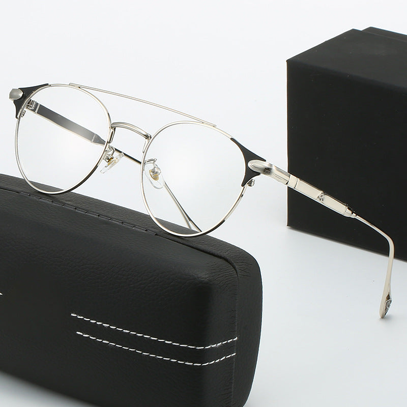 Damen runde Vintage-Sonnenbrille mit hochwertigem Metallrahmen und robustem Design Karnz