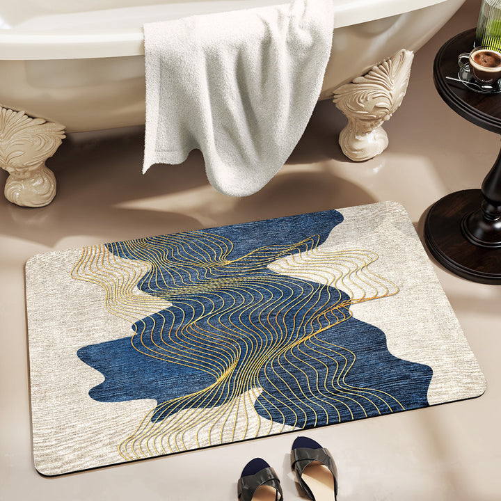 Elegante monogrammierte Badezimmermatte Karnz