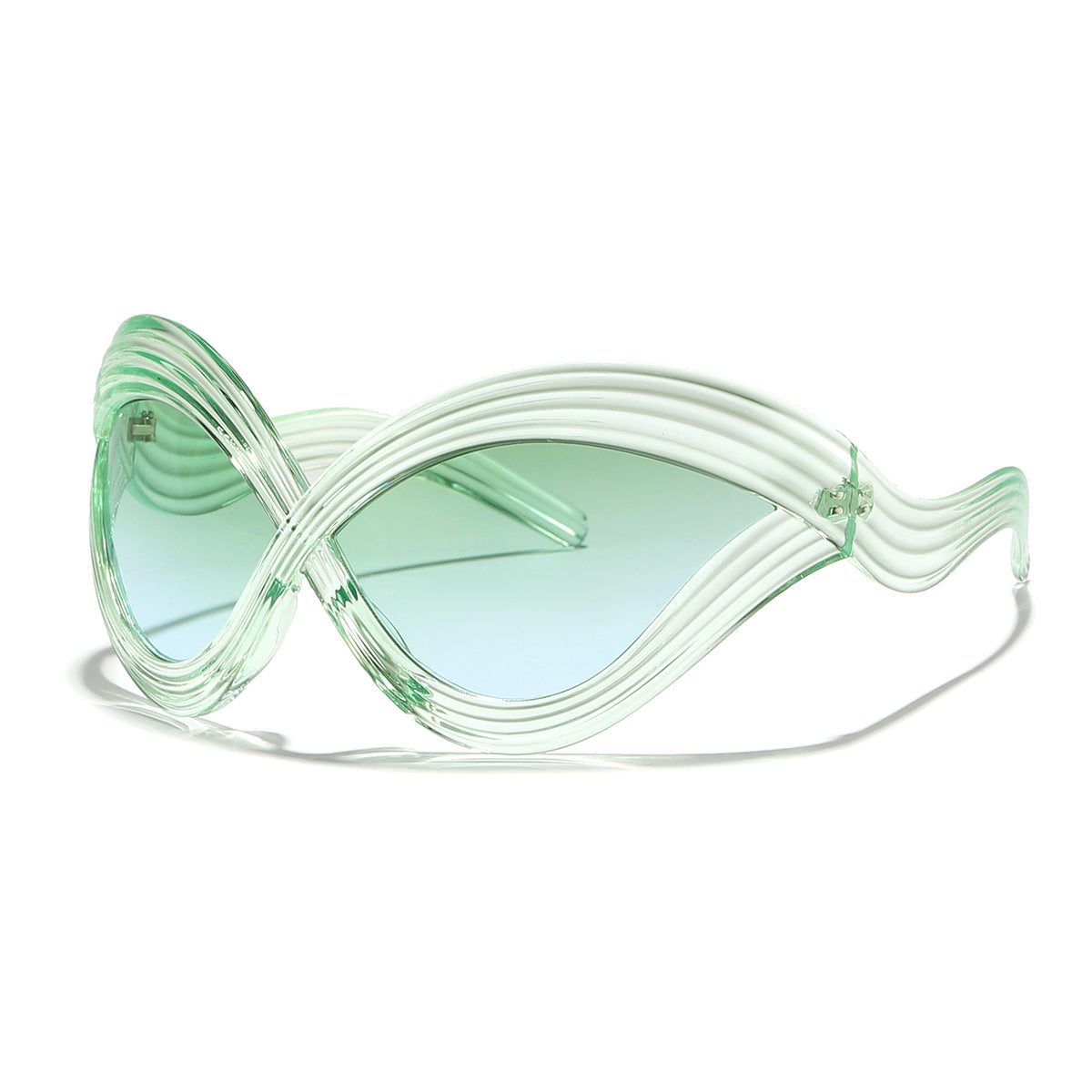 Damen modische Sonnenbrille mit innovativem Wellenrahmen Karnz