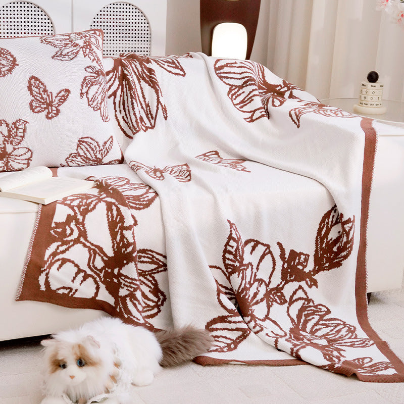 Damen Dekorative Wurfdecke mit floralem Design Karnz