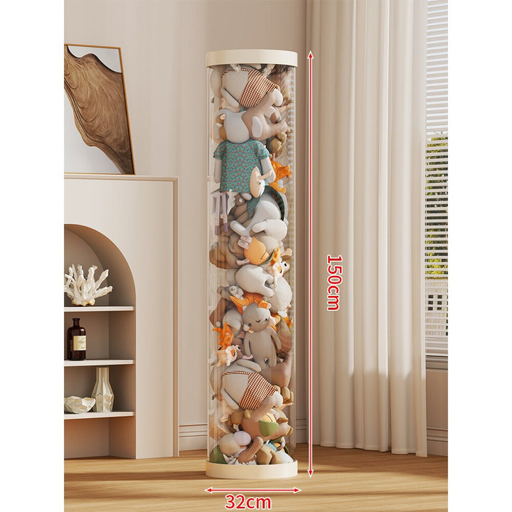 LED-beleuchteter transparenter Plüschspielzeug-Vitrine-Zylinder