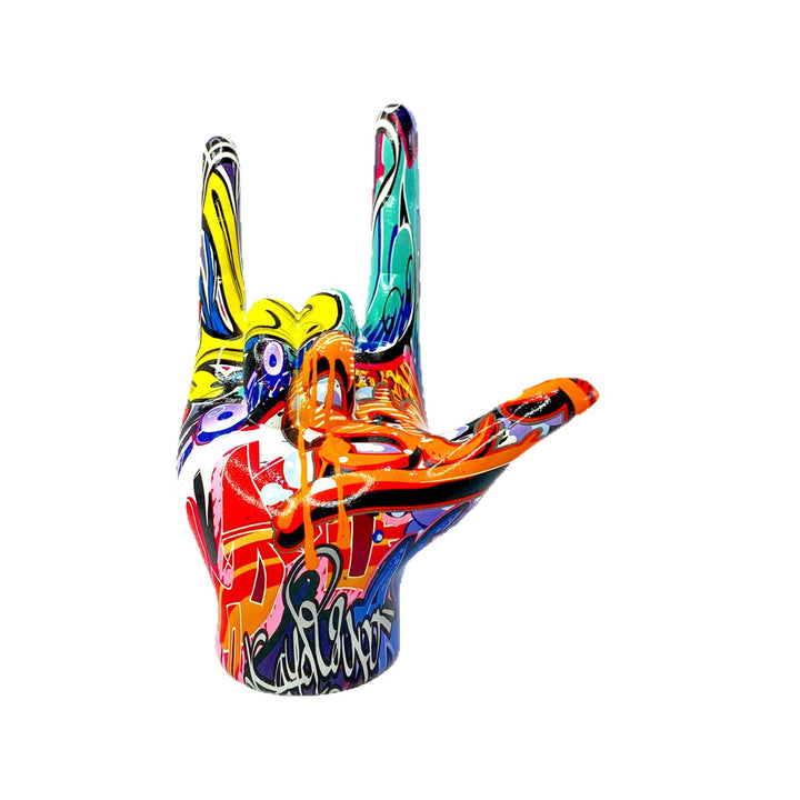Bunte Hand-Skulptur Karnz