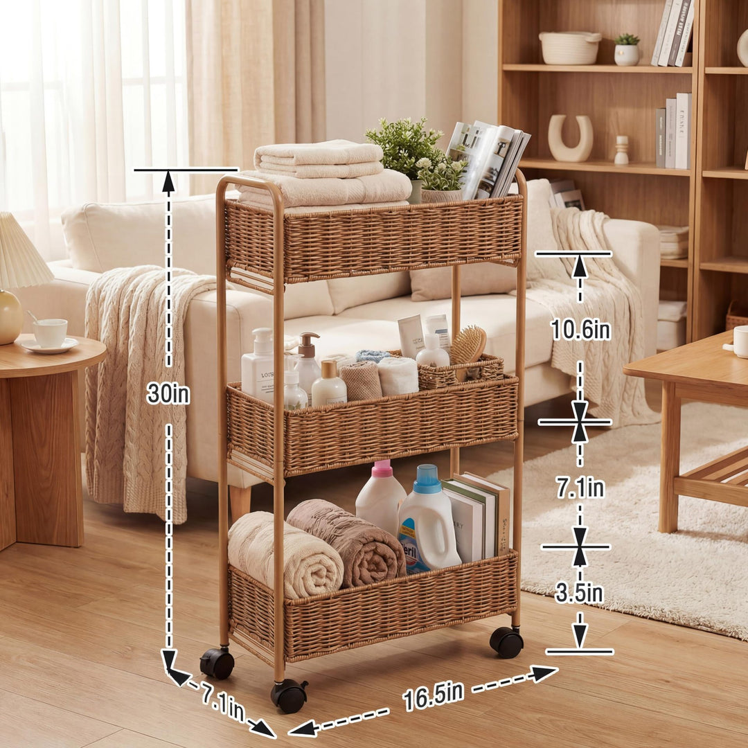 Eleganter Aufbewahrungskorb Aus Natürlichem Rattan Karnz