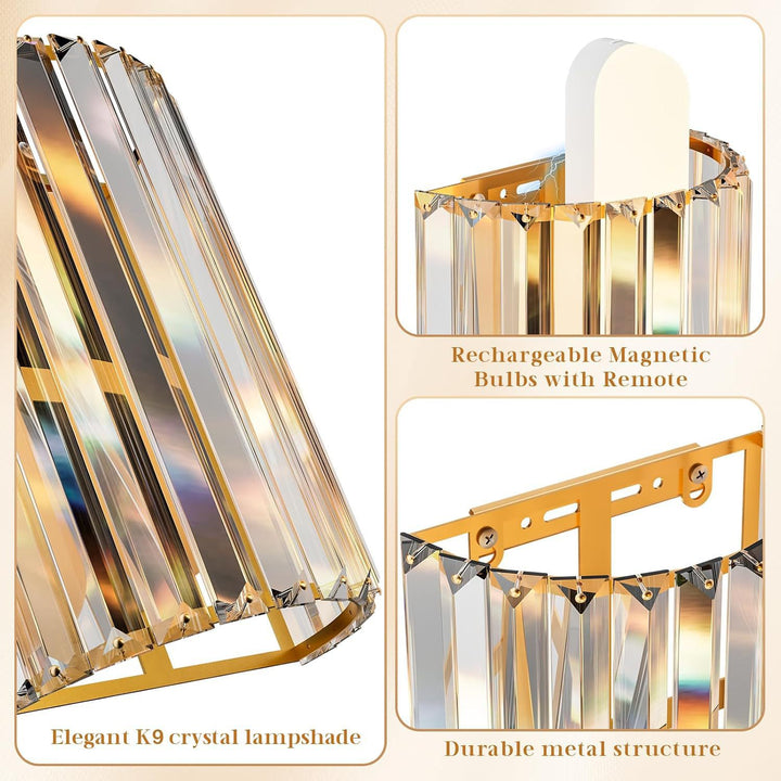 Elegante Kristall Wandlampe