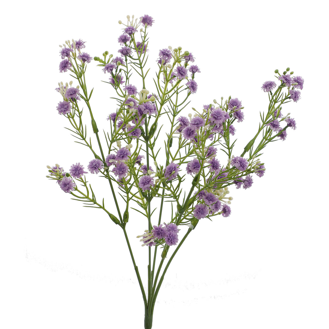 Dekorativer Kunstblütenzweig mit filigranen lila Blüten Karnz