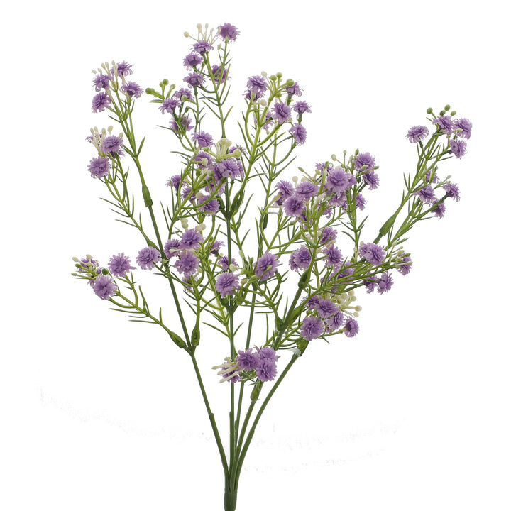 Dekorativer Kunstblütenzweig mit filigranen lila Blüten Karnz