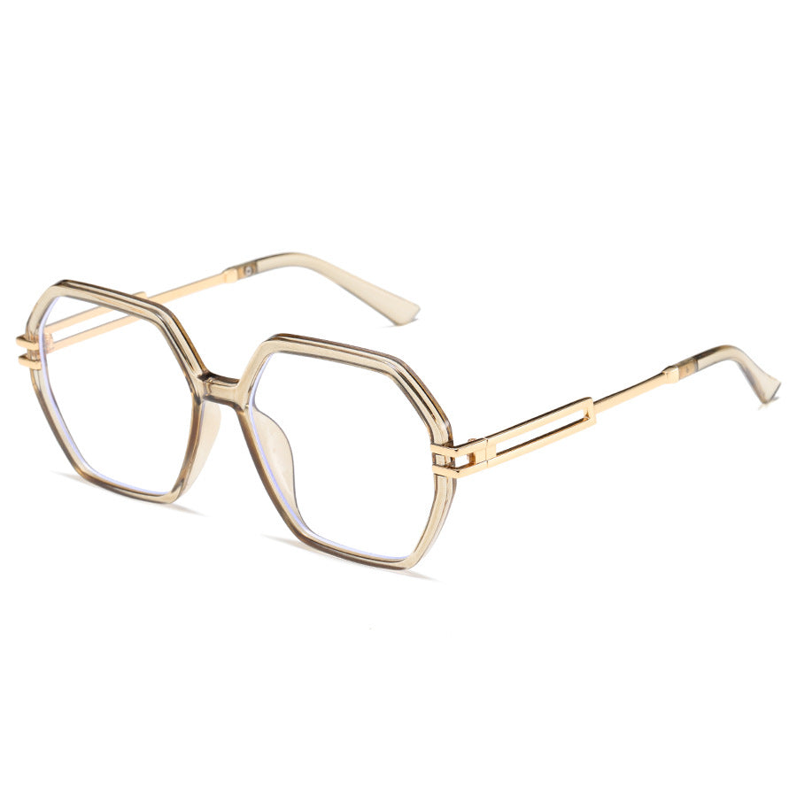 Damen modische Sonnenbrille im avantgardistischen Hexagon-Design Karnz