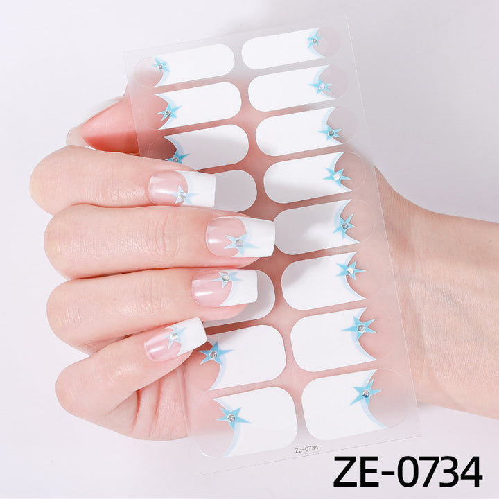 Elegante Glitter Akzent Nagel Wraps