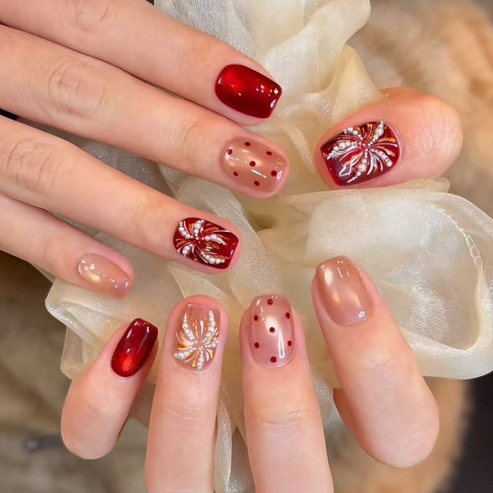 Premium Glitzernde Press-On Nagelerweiterungen Karnz