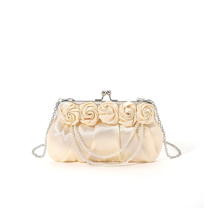 Strukturierte Blumige Abend-Clutch
