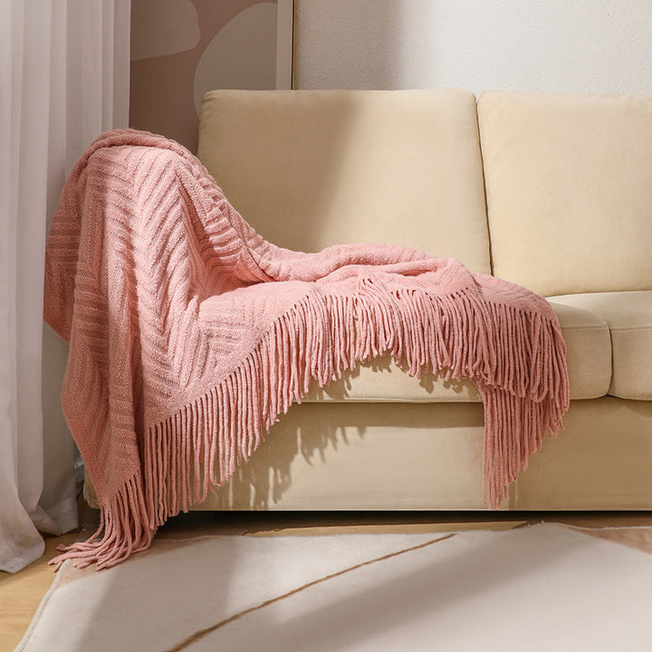 Gemütliche Strickdecke