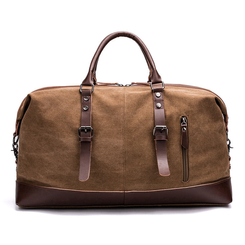 Geräumige Reisetasche Aus Robustem Canvas und Leder Karnz
