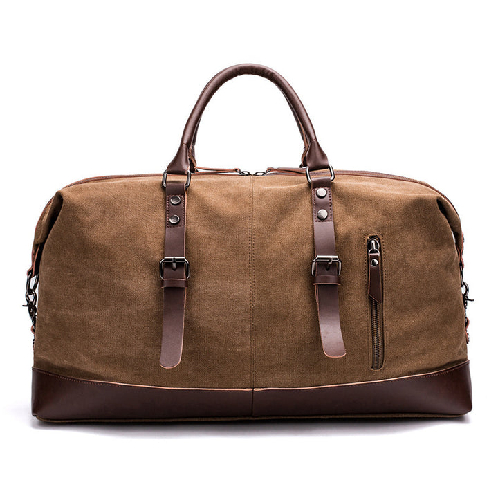 Geräumige Reisetasche Aus Robustem Canvas und Leder Karnz