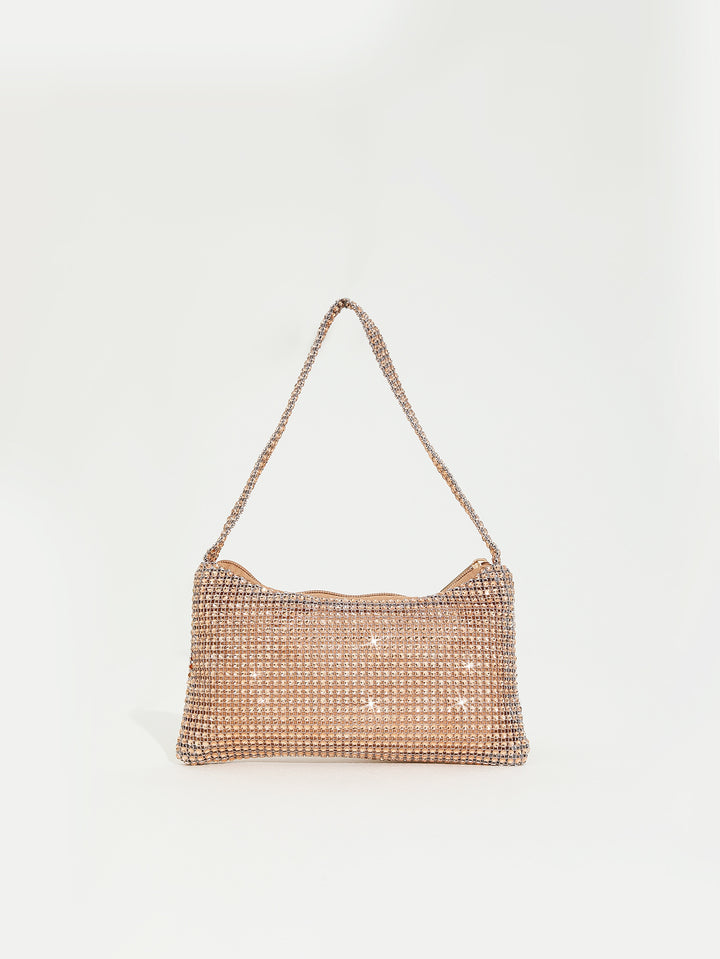 Elegante, mit Strass verzierte Handtasche