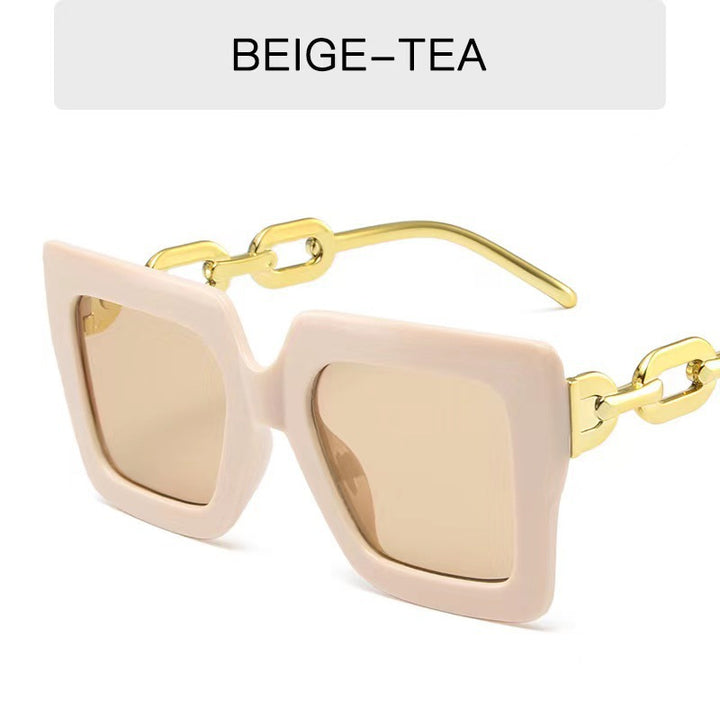 Stylische breite quadratische Sonnenbrille Karnz