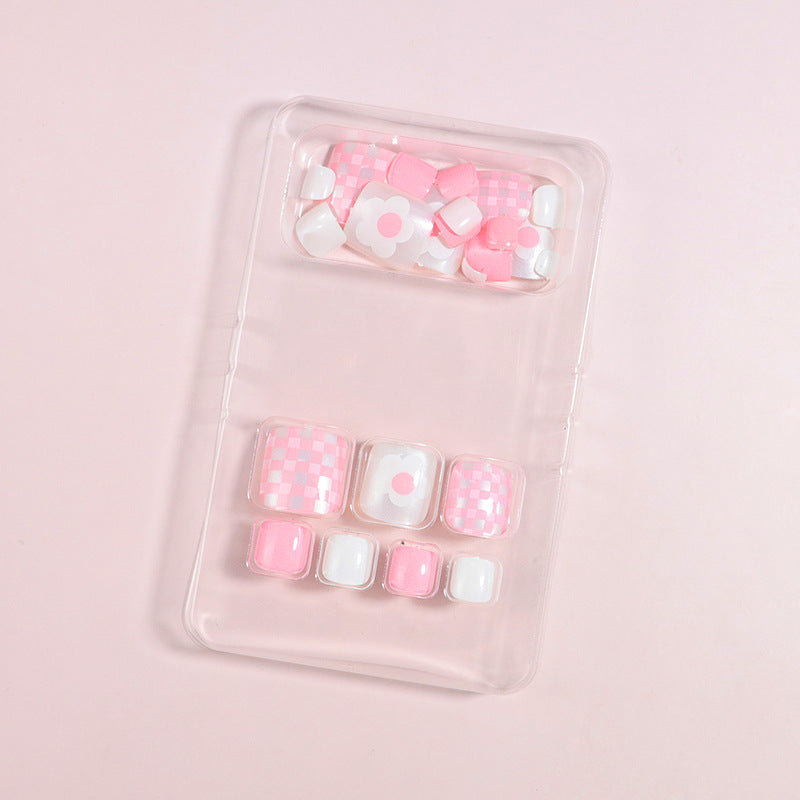 Künstlerisches Floral Press-On Nagelkunst Set Karnz