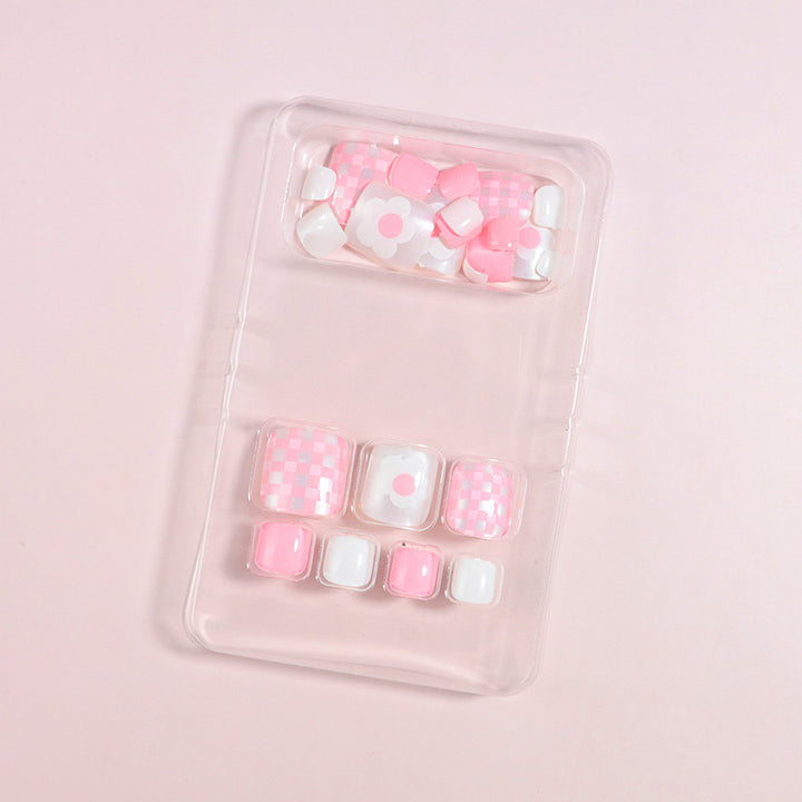 Künstlerisches Floral Press-On Nagelkunst Set Karnz